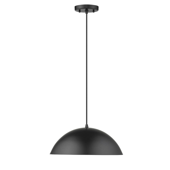 Golden 0212-L BLK Two Light Pendant, Matte Black