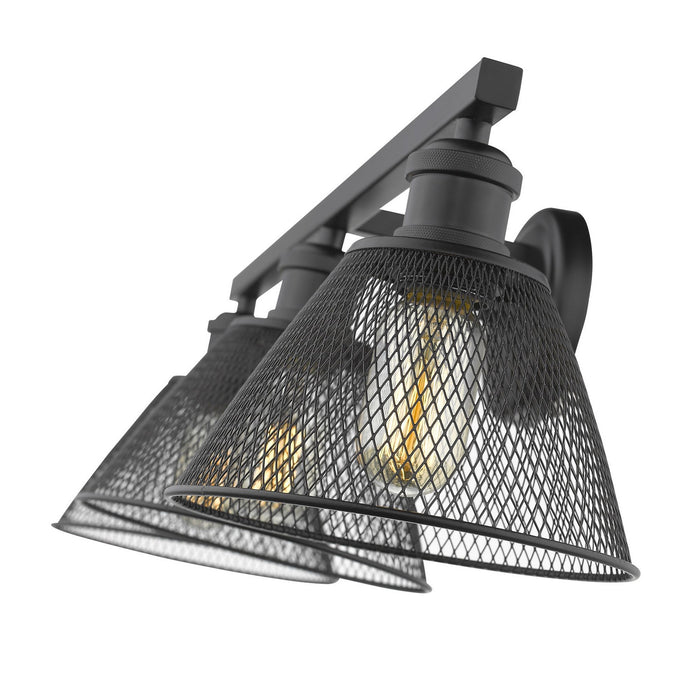 Golden 0304-BA3 BLK Three Light Bath Vanity, Matte Black