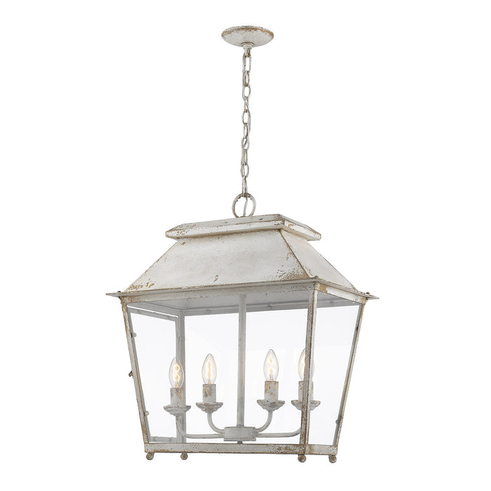Golden 0804-4P AI Four Light Pendant, Antique Ivory
