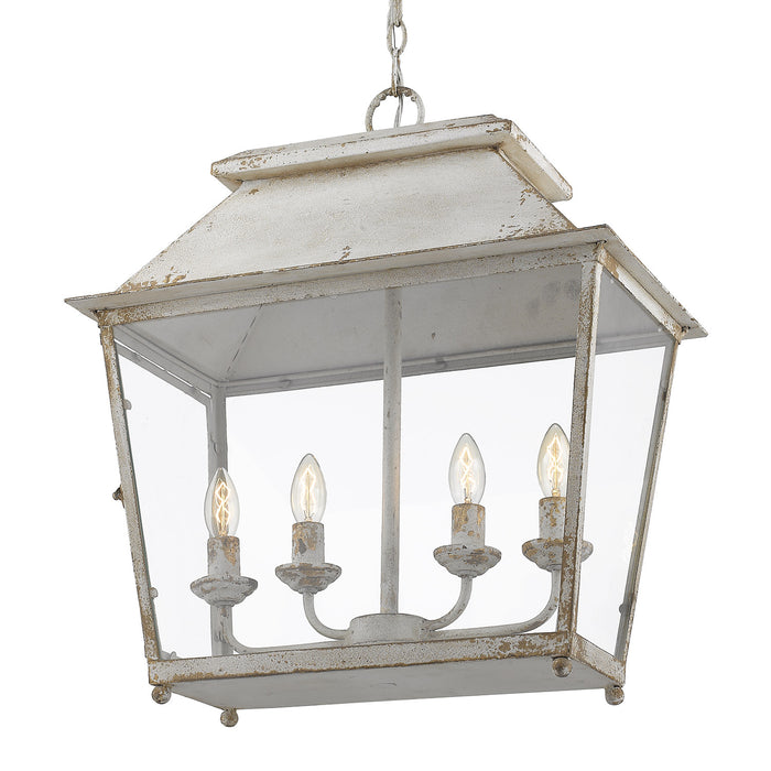 Golden 0804-4P AI Four Light Pendant, Antique Ivory