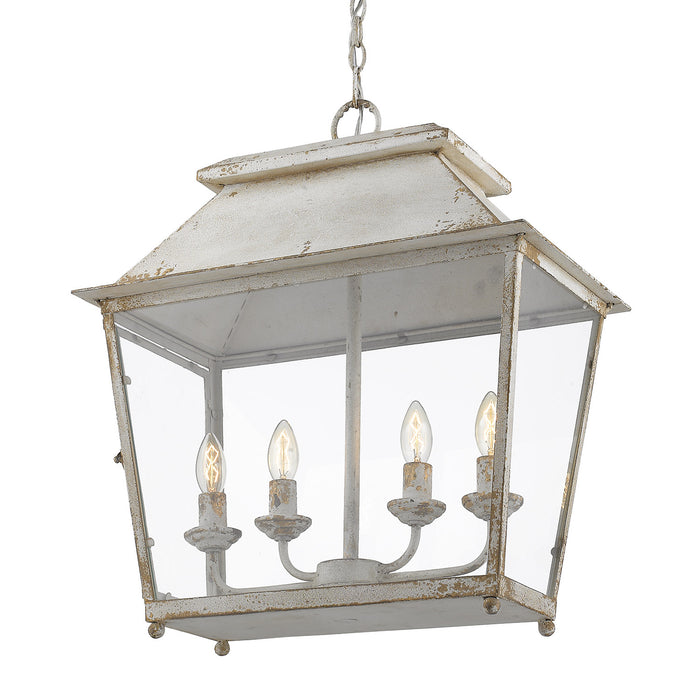 Golden 0804-4P AI Four Light Pendant, Antique Ivory