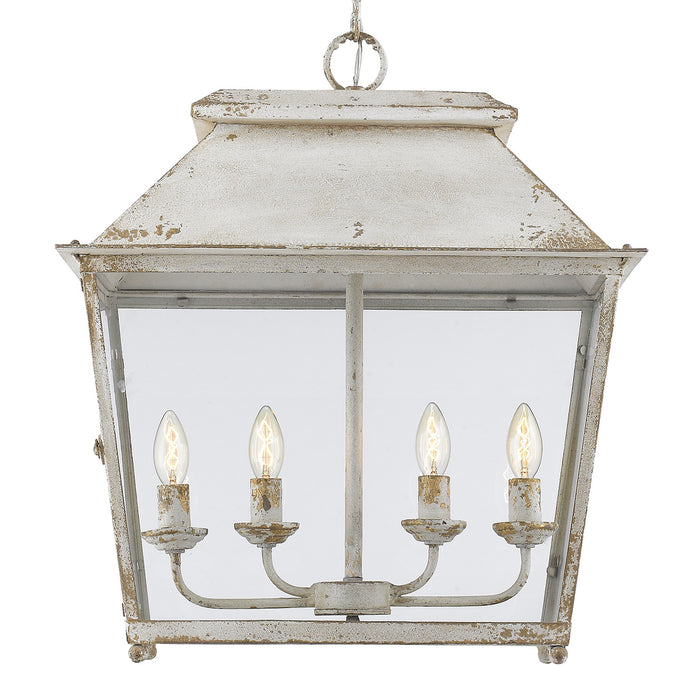Golden 0804-4P AI Four Light Pendant, Antique Ivory