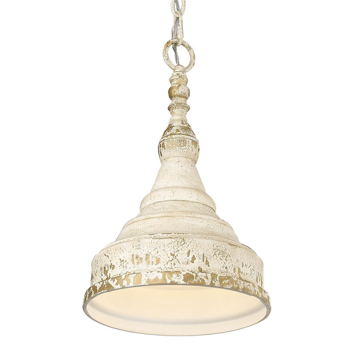 Golden 0806-S AI One Light Mini Pendant, Antique Ivory