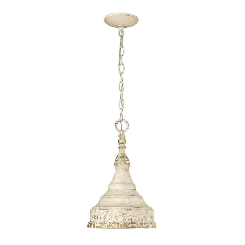 Golden 0806-S AI One Light Mini Pendant, Antique Ivory