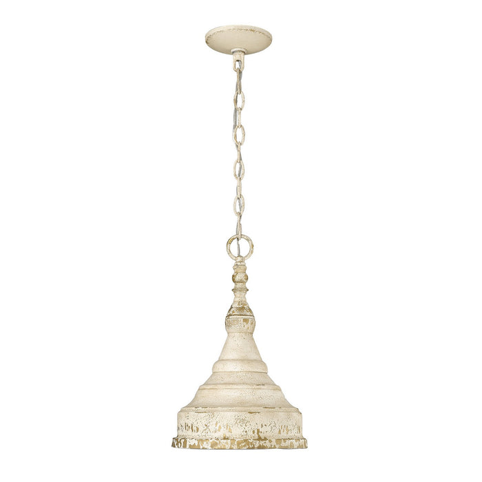 Golden 0806-S AI One Light Mini Pendant, Antique Ivory