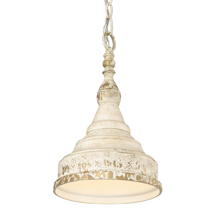 Golden 0806-S AI One Light Mini Pendant, Antique Ivory