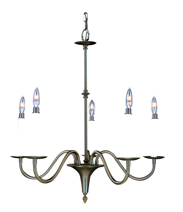 Framburg 9225 MB Five Light Chandelier, Mahogany Bronze