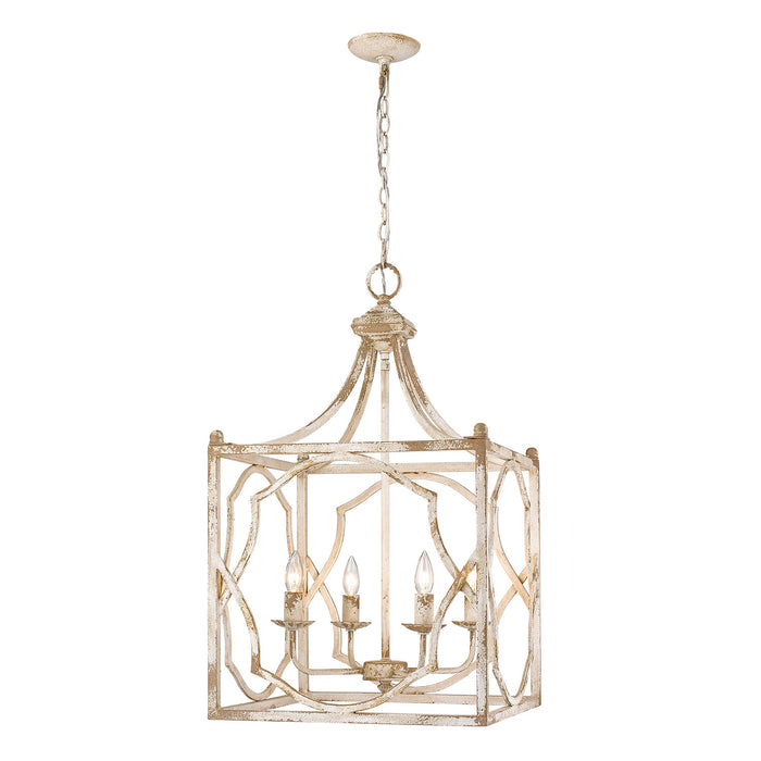 Golden 0885-4P AI Four Light Pendant, Antique Ivory