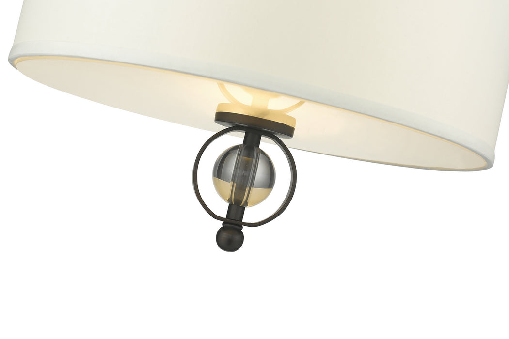 Golden 1030-FM RBZ Two Light Flush Mount, Rubbed Bronze