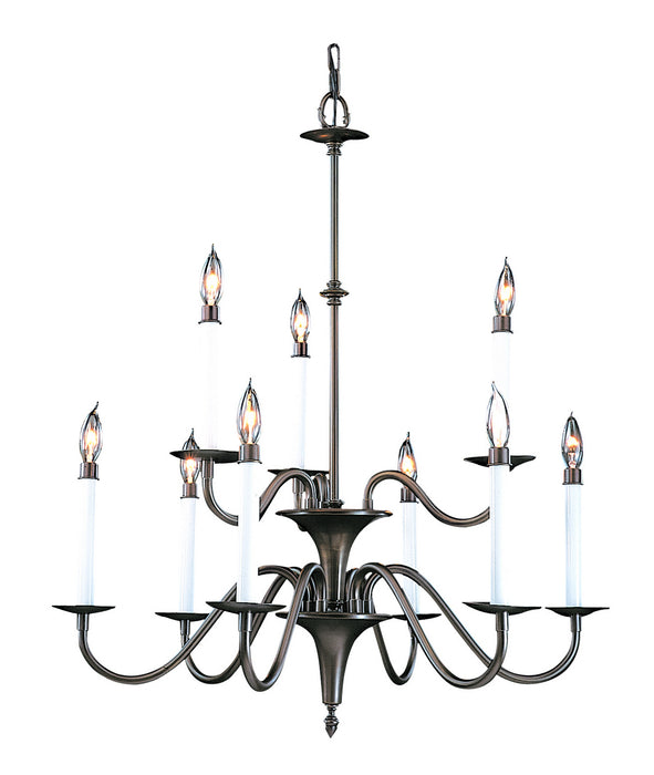 Framburg 9229 MB Nine Light Chandelier, Mahogany Bronze