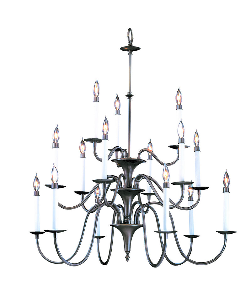 Framburg 9235 MB 15 Light Foyer Chandelier, Mahogany Bronze