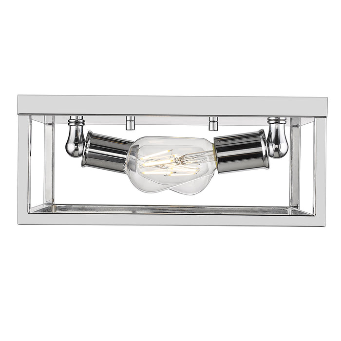 Golden 2072-FM CH Two Light Flush Mount, Chrome