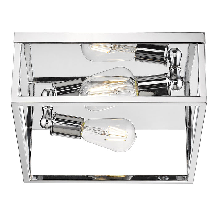 Golden 2072-FM CH Two Light Flush Mount, Chrome