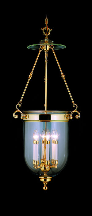 Framburg 7406 PB Six Light Foyer Chandelier, Polished Brass