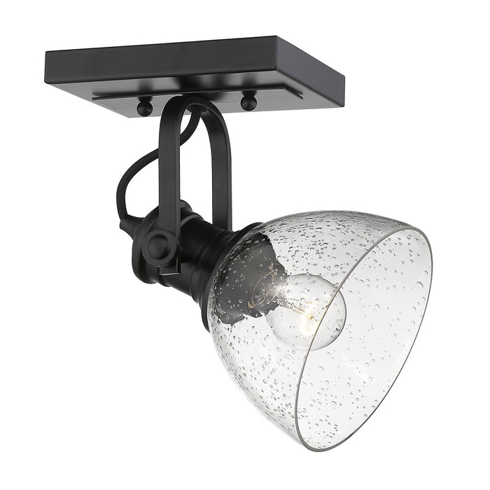 Golden 3118-1SF BLK-SD One Light Semi-Flush Mount, Matte Black