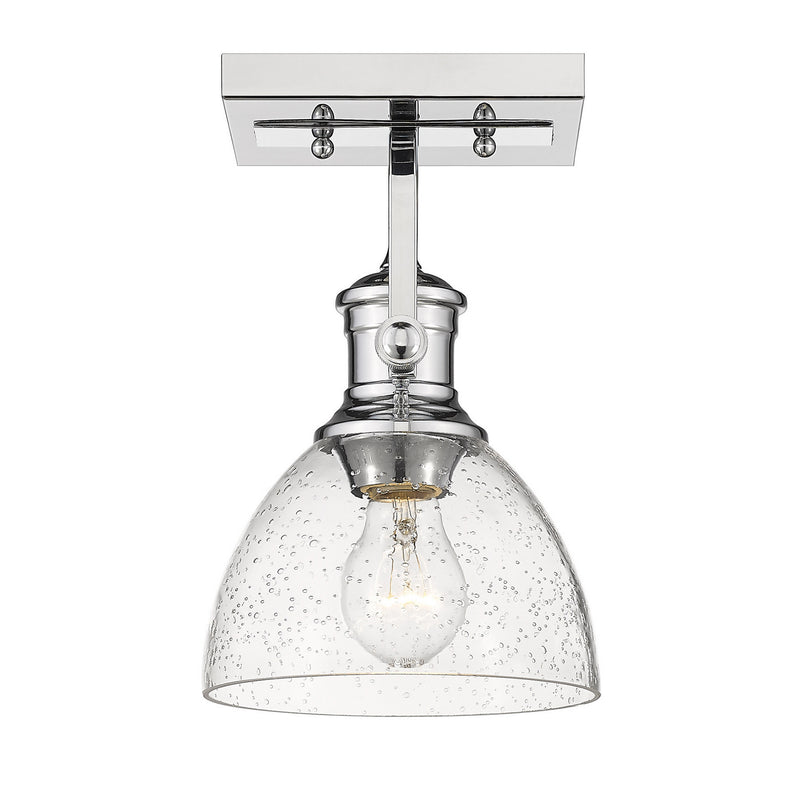 Golden 3118-1SF CH-SD One Light Semi-Flush Mount, Chrome