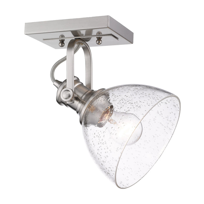 Golden 3118-1SF PW-SD One Light Semi-Flush Mount, Pewter