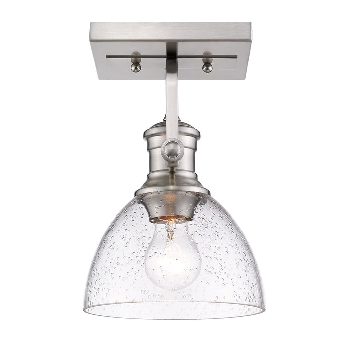 Golden 3118-1SF PW-SD One Light Semi-Flush Mount, Pewter