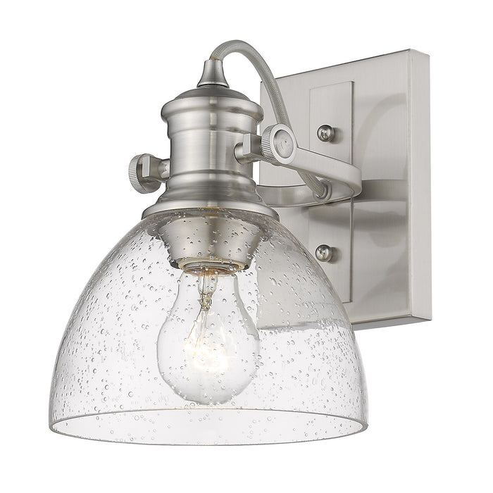 Golden 3118-1SF PW-SD One Light Semi-Flush Mount, Pewter
