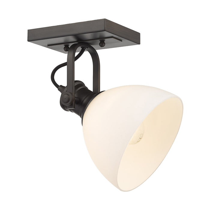 Golden 3118-1SF RBZ-OP One Light Semi-Flush Mount, Rubbed Bronze