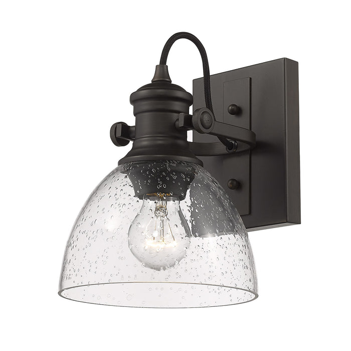 Golden 3118-1SF RBZ-SD One Light Semi-Flush Mount, Rubbed Bronze