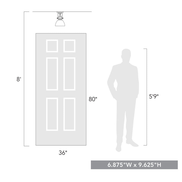 Golden 3118-1SF RBZ-SD One Light Semi-Flush Mount, Rubbed Bronze