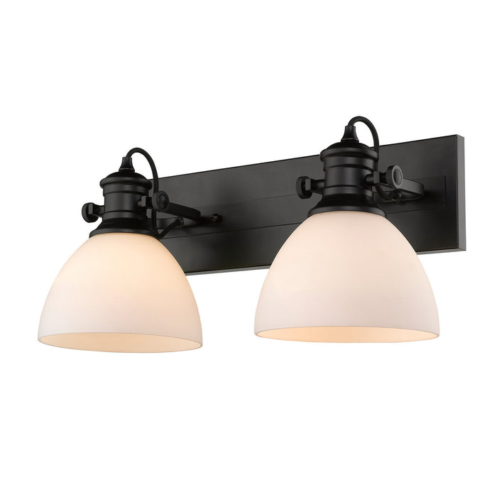 Golden 3118-2SF BLK-OP Two Light Semi-Flush Mount, Matte Black