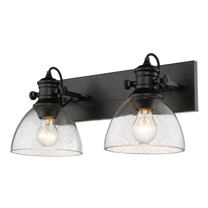 Golden 3118-2SF BLK-SD Two Light Semi-Flush Mount, Matte Black