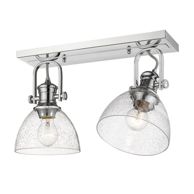 Golden 3118-2SF CH-SD Two Light Semi-Flush Mount, Chrome