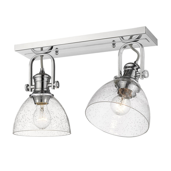 Golden 3118-2SF CH-SD Two Light Semi-Flush Mount, Chrome