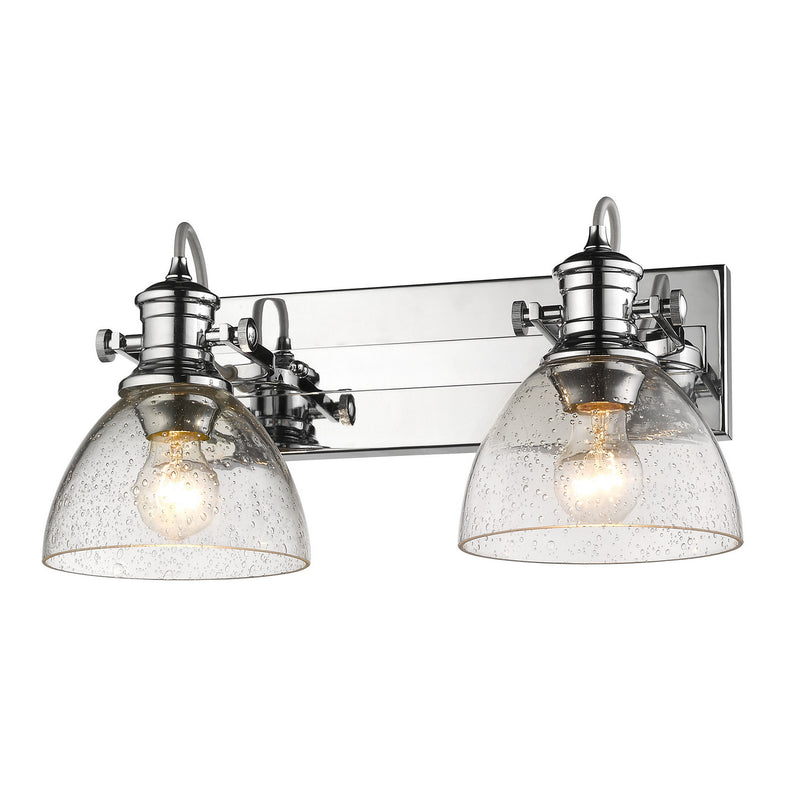 Golden 3118-2SF CH-SD Two Light Semi-Flush Mount, Chrome