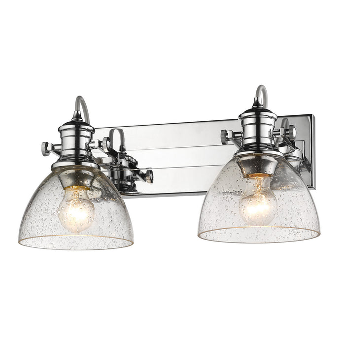 Golden 3118-2SF CH-SD Two Light Semi-Flush Mount, Chrome