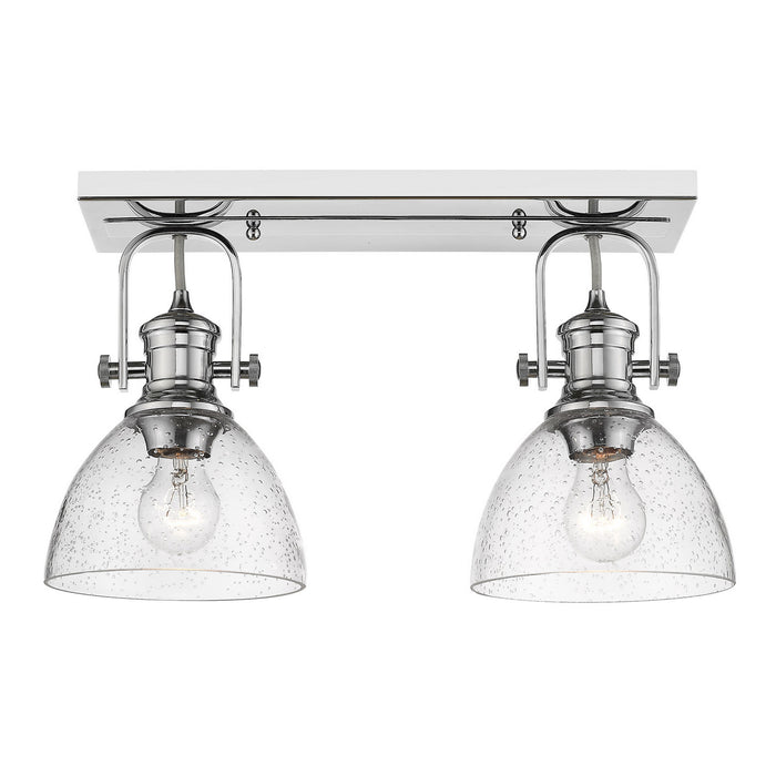 Golden 3118-2SF CH-SD Two Light Semi-Flush Mount, Chrome
