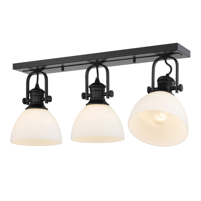 Golden 3118-3SF BLK-OP Three Light Semi-Flush Mount, Matte Black
