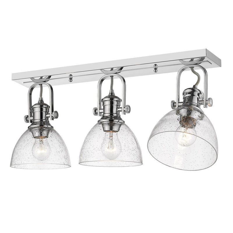 Golden 3118-3SF CH-SD Three Light Semi-Flush Mount, Chrome