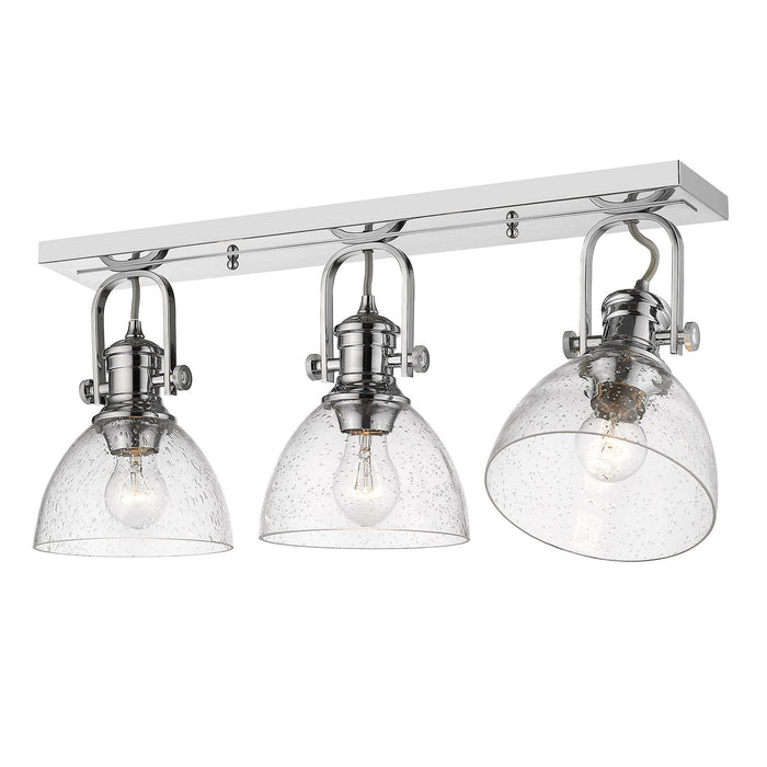 Golden 3118-3SF CH-SD Three Light Semi-Flush Mount, Chrome