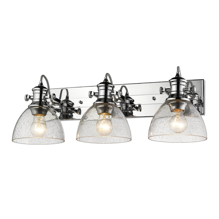 Golden 3118-3SF CH-SD Three Light Semi-Flush Mount, Chrome