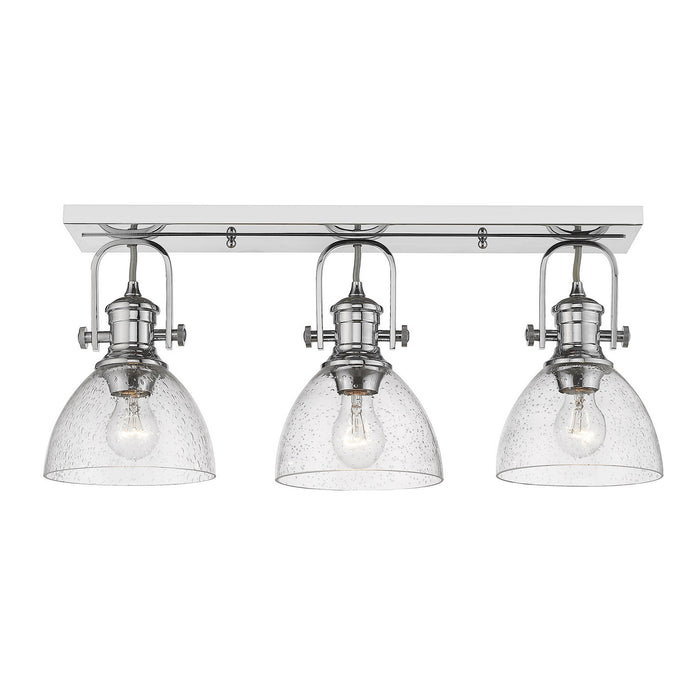 Golden 3118-3SF CH-SD Three Light Semi-Flush Mount, Chrome