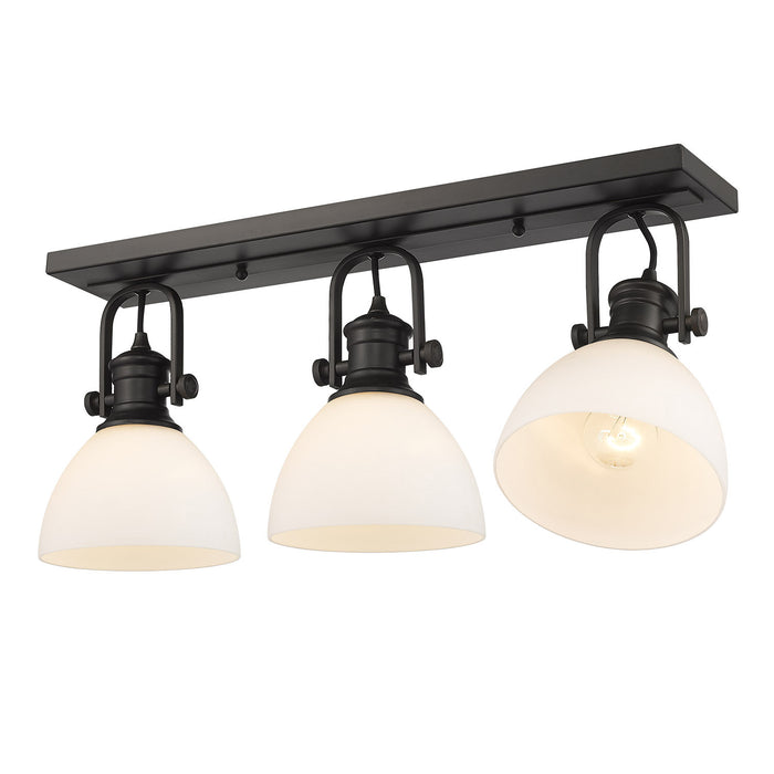 Golden 3118-3SF RBZ-OP Three Light Semi-Flush Mount, Rubbed Bronze
