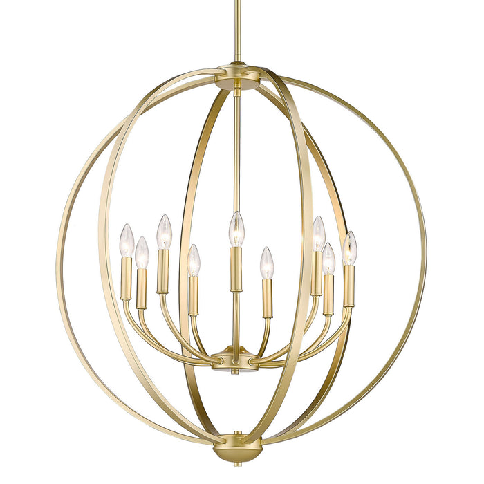 Golden 3167-9 OG Nine Light Chandelier, Olympic Gold