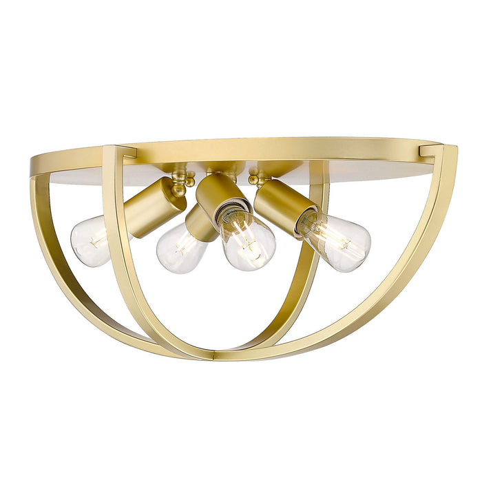 Golden 3167-FM24 OG Four Light Flush Mount, Olympic Gold