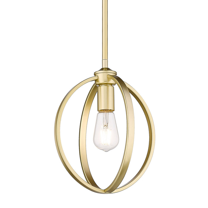 Golden 3167-M1L OG One Light Mini Pendant, Olympic Gold