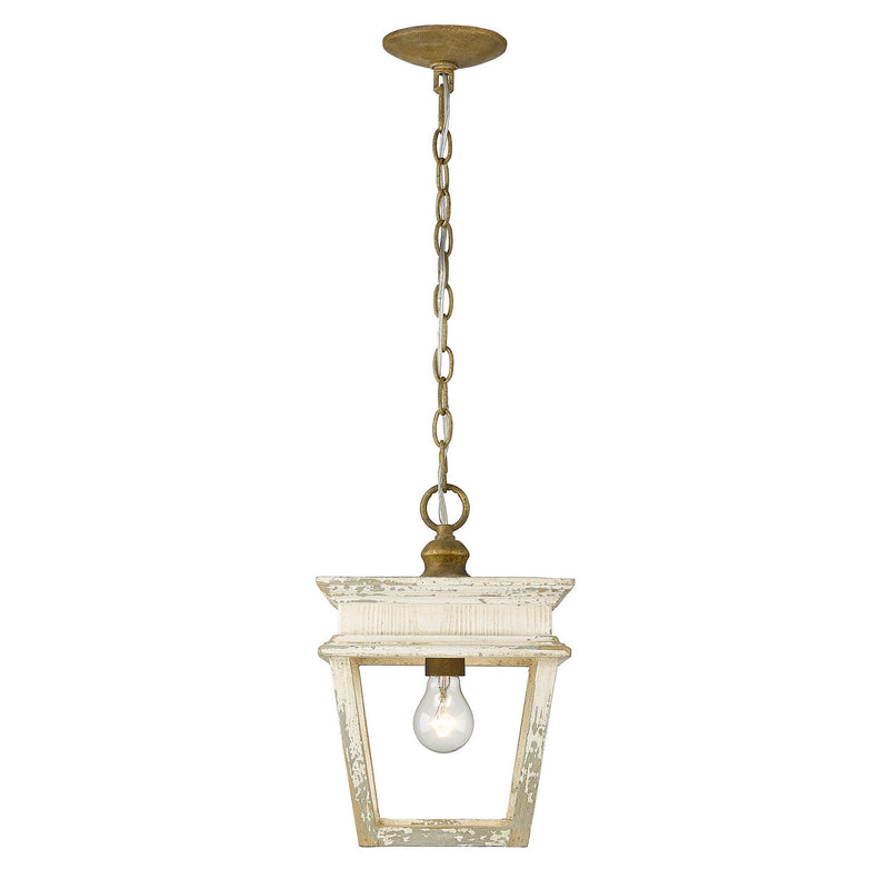 Golden 0839-M1L BC One Light Mini Pendant, Burnished Chestnut