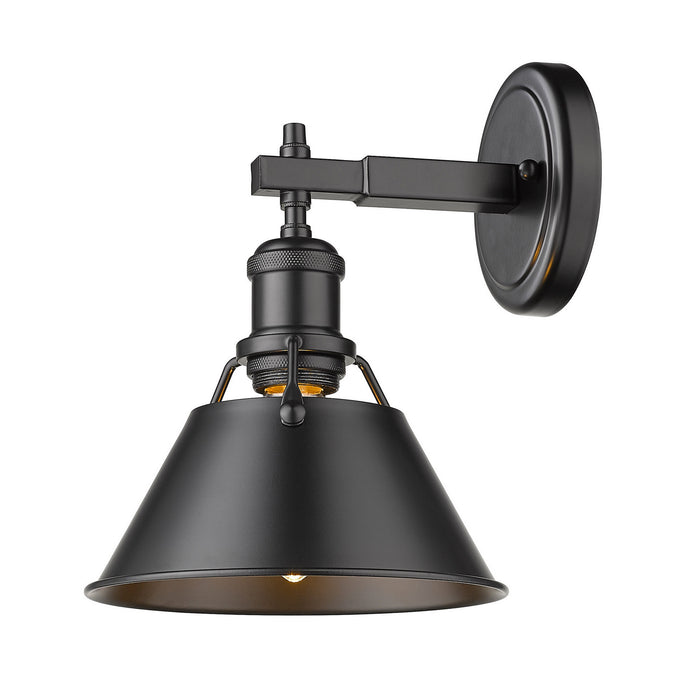 Golden 3306-BA1 BLK-BLK One Light Bath Vanity, Matte Black