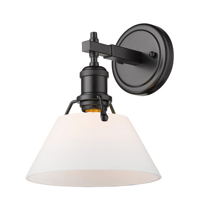 Golden 3306-BA1 BLK-OP One Light Bath Vanity, Matte Black