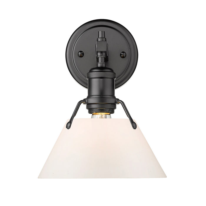 Golden 3306-BA1 BLK-OP One Light Bath Vanity, Matte Black