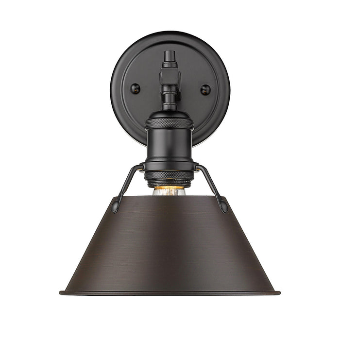 Golden 3306-BA1 BLK-RBZ One Light Bath Vanity, Matte Black