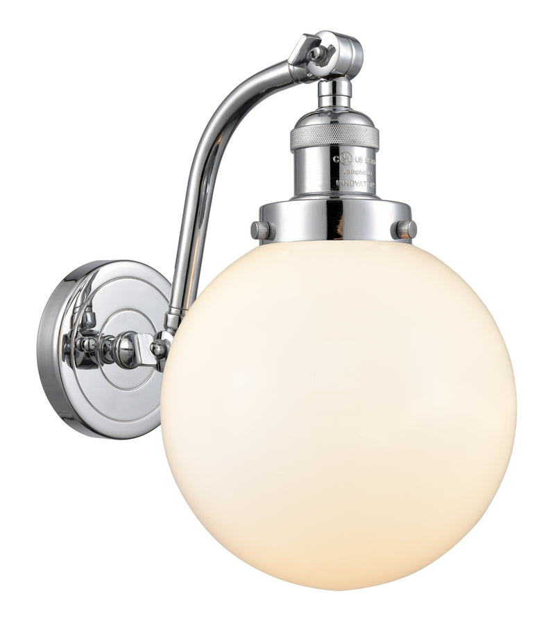 Innovations 515-1W-PC-G201-8 One Light Wall Sconce, Polished Chrome