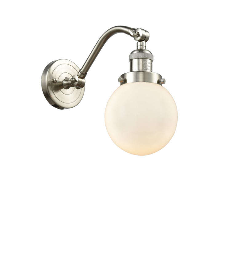 Innovations 515-1W-SN-G201-6 One Light Wall Sconce, Brushed Satin Nickel
