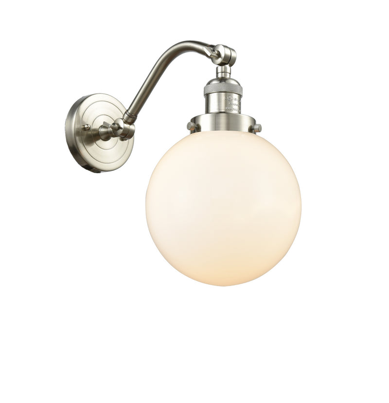 Innovations 515-1W-SN-G201-8 One Light Wall Sconce, Brushed Satin Nickel
